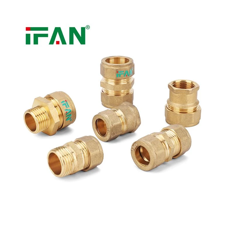 Solución de conexión de tubería de PE con accesorio de compresión de latón IFAN